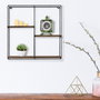 Hanah Home Estantería de Pared Lilac Negro y Nogal